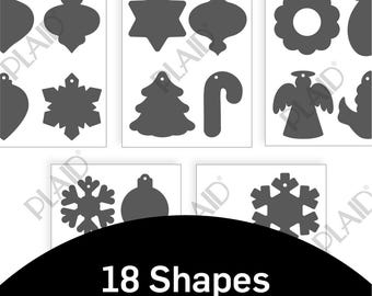 Weihnachts Ornament SVG Formen Digitales Stencil Bundle