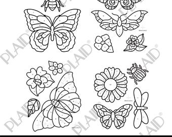 Garden Bugs 1 - Gallery Glass Digital Pattern Pack