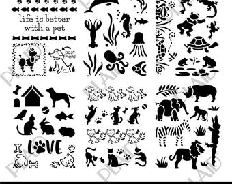 Animals & Pets Digital Stencil Bundle