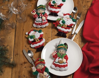 The Clauses Silverware Holders - Bucilla Digital Pattern