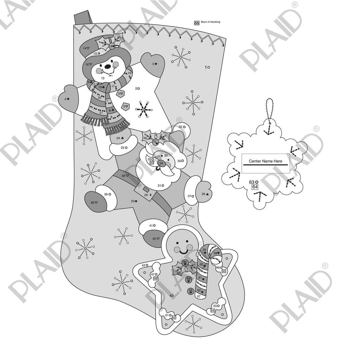 Stars of Christmas - Bucilla Digital Stocking Pattern - Etsy