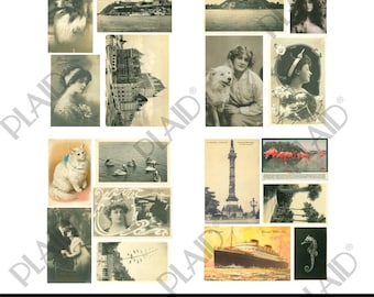 Vintage Fotos - Mod Podge Digital Image Bundle