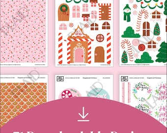 Lebkuchen Weihnachten - Mod Podge Digitales Bild Bündel