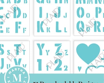 Valentine Alphabet - Martha Stewart SVG Stencil Bundle