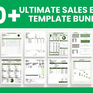 50+ Ultimate Sales Excel Templates Bundle SpreadSheet Excel Google Sheets Customer Data Base Funnel Sales Bar IT Sales Roadmap Hotel Sales