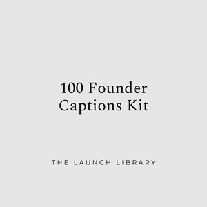 Founder Instagram Captions for Product-Based Businesses | 100 Founder-Led Posts | Editable Google Doc