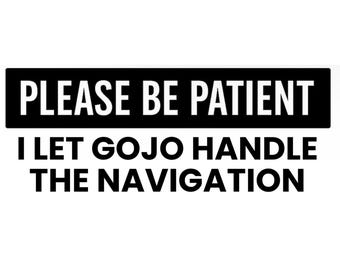 Gojo Navigation Anime Car Decal - Jujutsu Kaisen Vinyl Decal