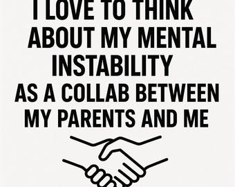 Adesivo de vinil colaborativo sobre instabilidade mental: adesivo de humor negro para laptop