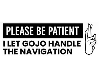 Gojo Navigation Anime Car Decal - Jujutsu Kaisen Vinyl Decal