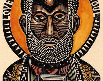 Saint Augustine of Hippo original art icon