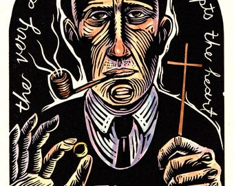 J. R. R. Tolkien block print