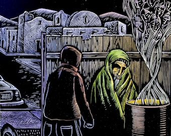 Shepherds in their Fields at Night (homeless) Christmas