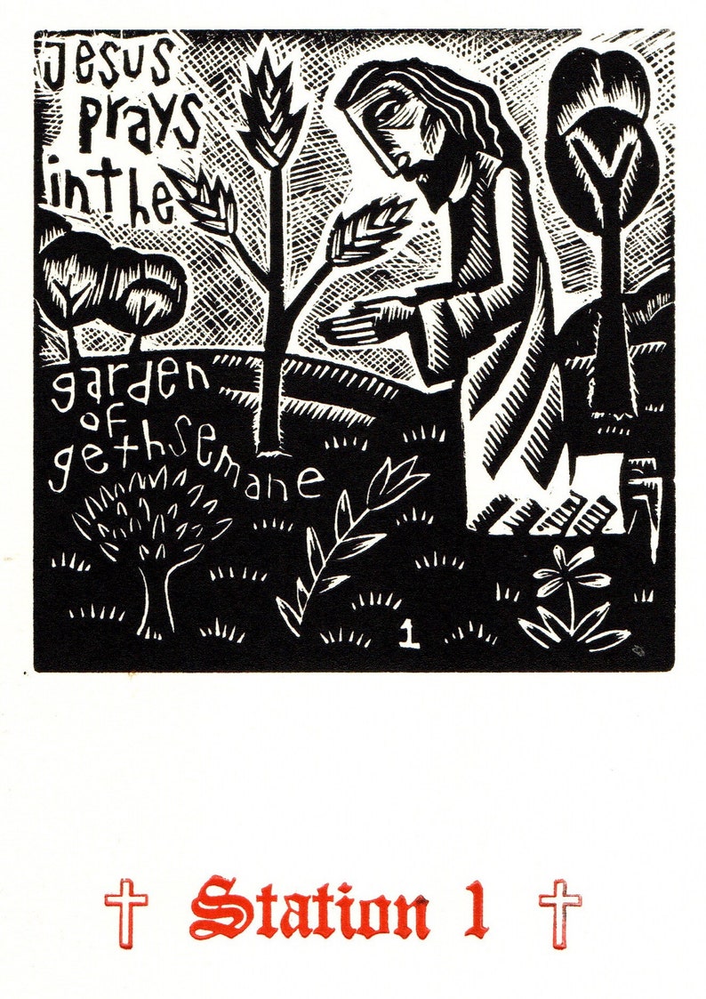 The Way of the Cross in Woodcuts Stations of the Cross portfolio or digital download image 6