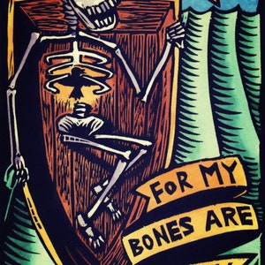Psalm 6 original block print