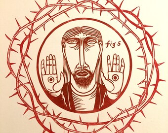 The Resurrection of Jesus Christ original block print