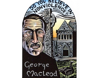 George MacLeod Scottish Minister restored Iona original Art peacemaker peace icon