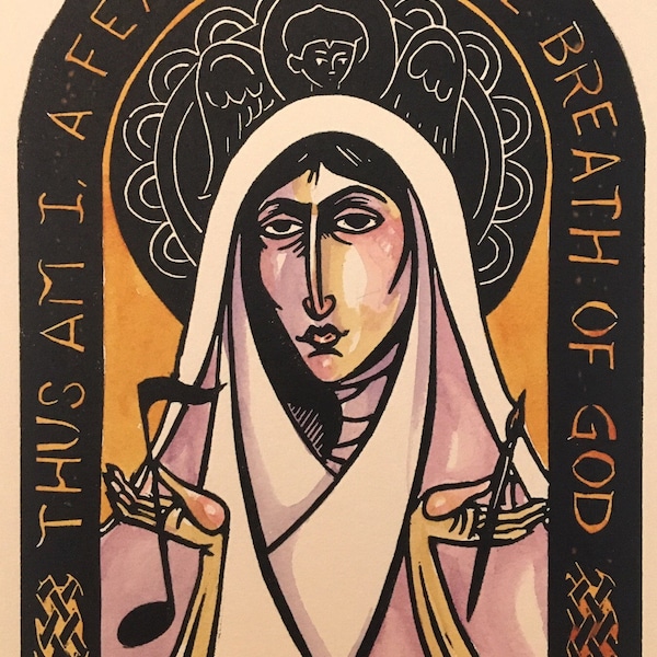 Hildegard of Bingen Icon - Etsy