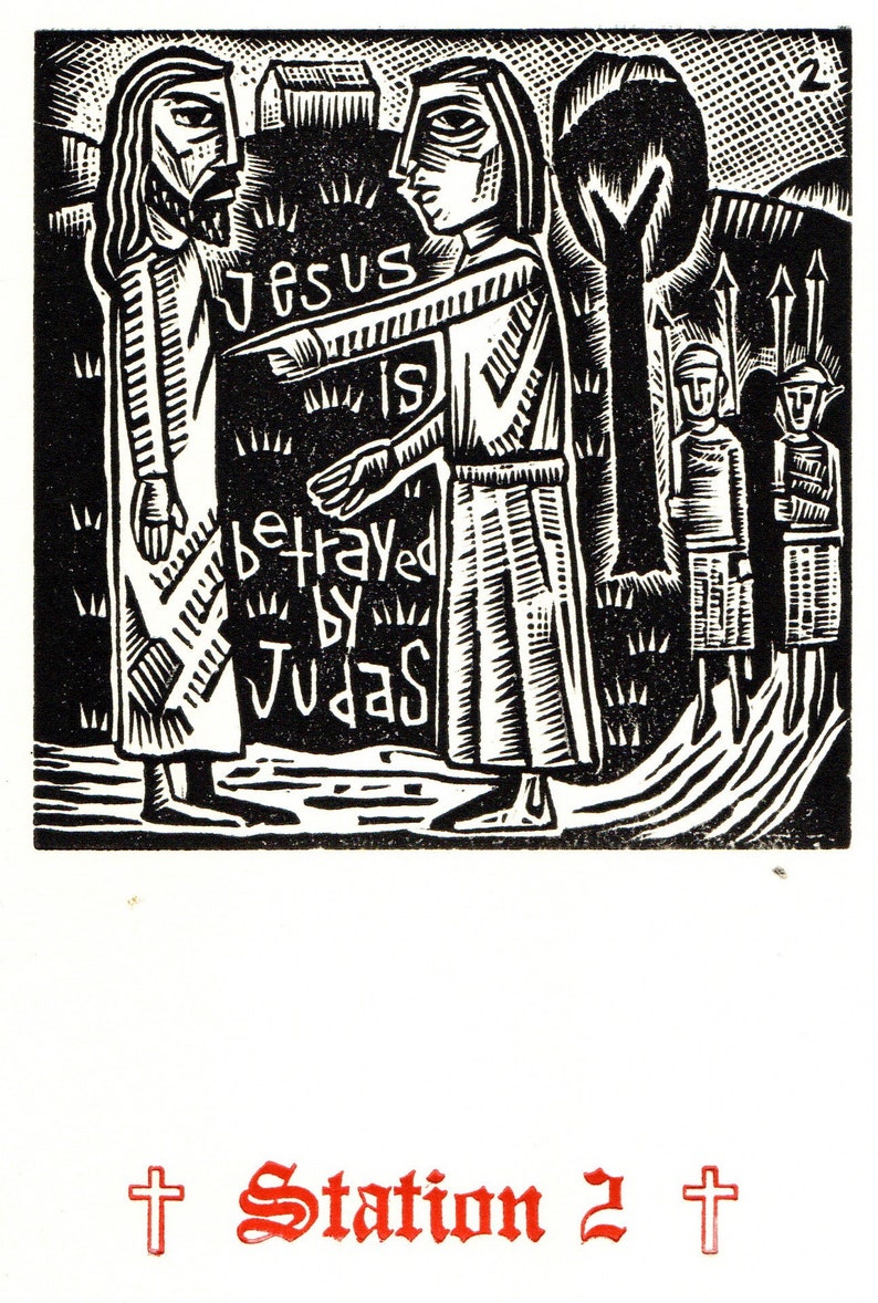 The Way of the Cross in Woodcuts Stations of the Cross portfolio or digital download image 7