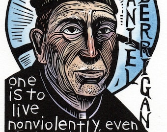Daniel Berrigan Jesuit Priest peace activist icon Paper Cranes Series