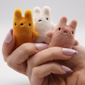 Choice of One Mini Squishy Rabbit Mochi Minky Nugget Plush