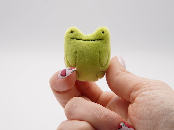 Choice of One Mini Squishy Frog Mochi Minky Nugget Plush 