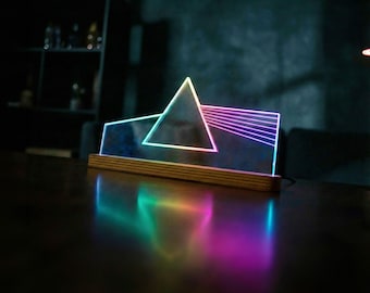 Luz de plexiglás 3D Prism Clear