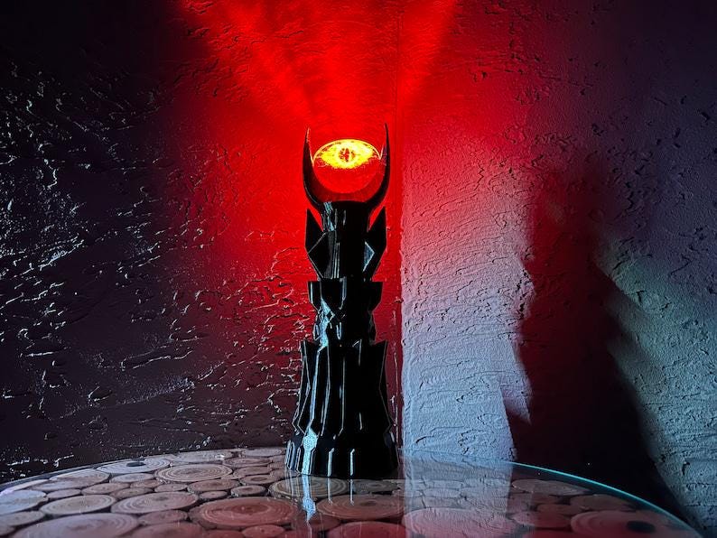 Sauron Barad-dûr Middle Earth Dark Tower Tree Topper Light