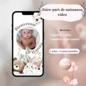 Videogeboortekaartjes, geboortekaartjes met dieren, geboortekaartjes met natuur. Printbare geboortekaartjes, aanpasbare geboortekaartjes.