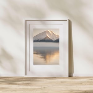 Snow Mountain AI Generated Wall Print