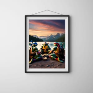 Wall Art Print Ninja Turtles Camp