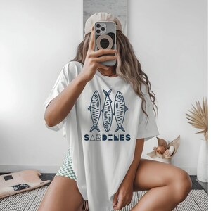 Comfort Colors Sardine Shirt, Fisherman Aesthetic, Vintage Beach Shirt, Retro Sardine Shirt, European Trendy Fish Market Sardine Tee