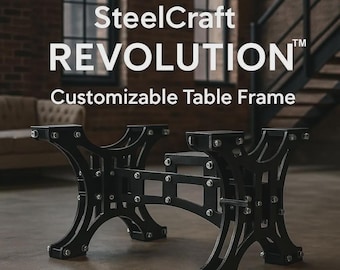 Handmade Industrial Steel Furniture Frame: Customizable Size, Lifetime Guarantee