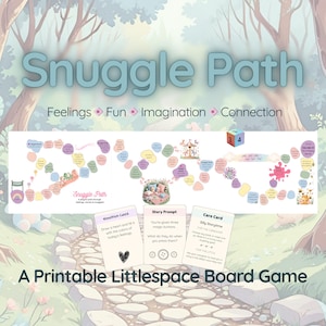 Printable Littlespace Board Game Emotion DDLG Gift For Her Imagination Prompts Big Feelings Emotions Processing Mental Health Little Space