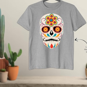 Day of the Dead Sugar Skull Dia De Los Muertos Colorful T-Shirt, Sweatshirt, Hoodie, Tote Bag - 283089