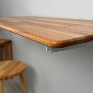 Wall Mounted Folding Table – Solid Wood Drop Leaf Table | Space Saving Desk for Kitchen, Balcony, Home Office, Murphy Desk image 16