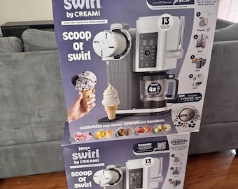 Ninja CREAMi Scoop & Swirl Soft Serve Ice Cream Maker Machine