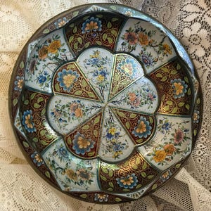 Vintage Daher Floral Tin Bowl Made in England