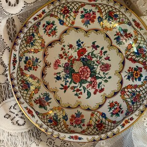 Vintage Daher Floral Tin Bowl Made in England