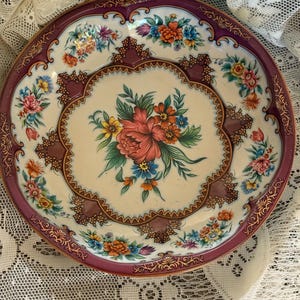 Vintage Daher Floral Tin Bowl Made in England