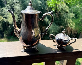 Vintage International Silver Silver Plated Tea Pot and Creamer