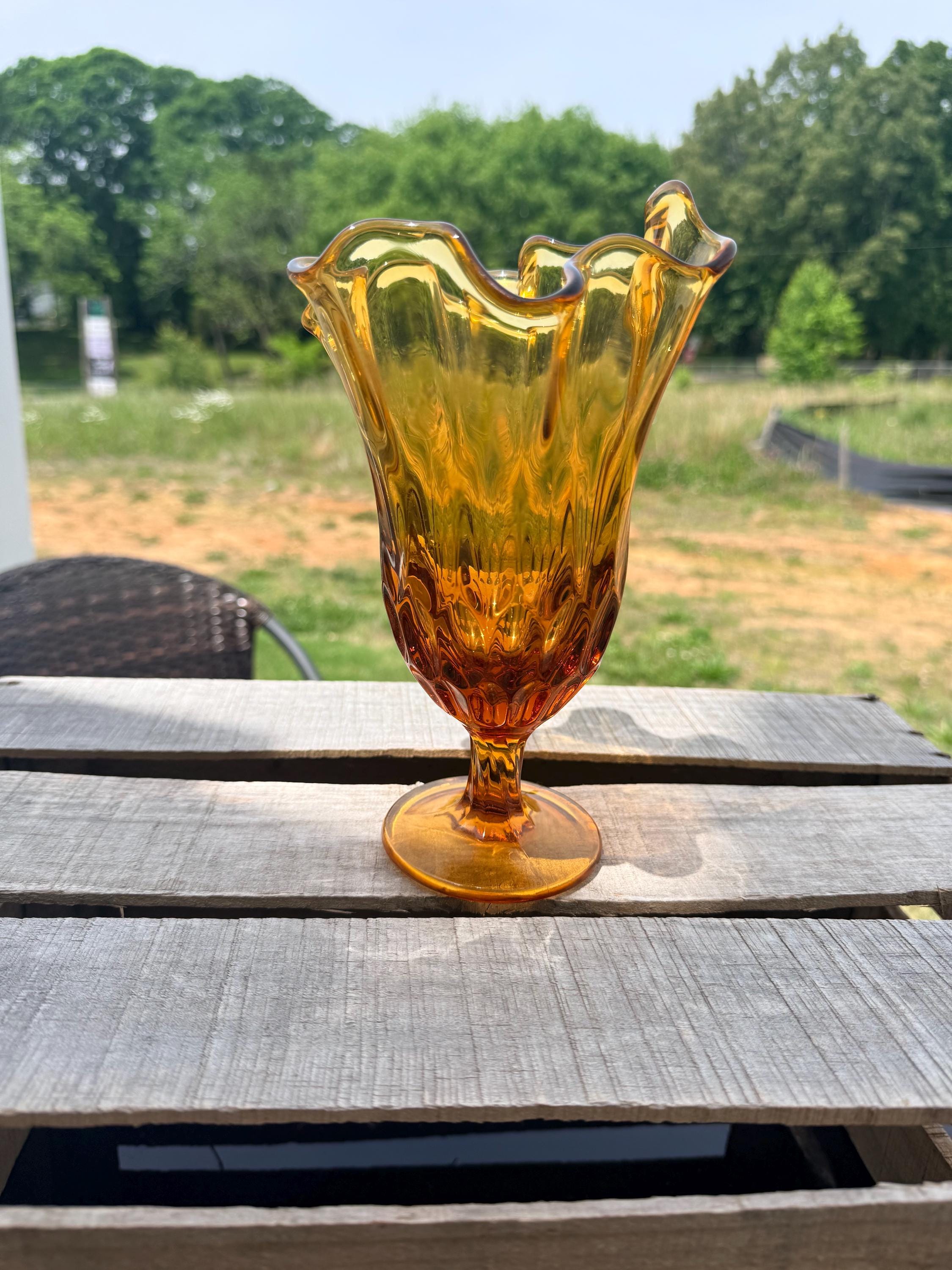 Fenton Amber Glass - Etsy