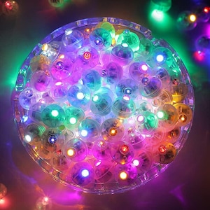 100PCs Mini Led Lights for Paper Lantern, Led Balloons Light up Balloons for Neon Party Lights Easter Eggs Christmas Halloween Birthday