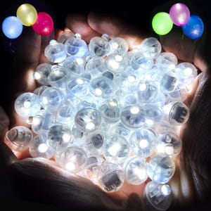 100PCs Mini Led Lights for Paper Lantern Led Balloons Light up Balloons for Neon Party Lights Easter Eggs Christmas Halloween Birthday Party