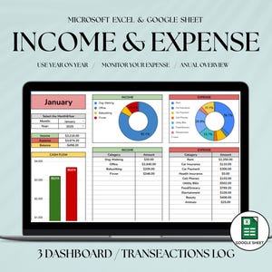 Income and Expense Tracker Spreadsheet Personal Finance Planner Excel Spreadsheet Monthly Expense Tracker Google Sheets Template Budget