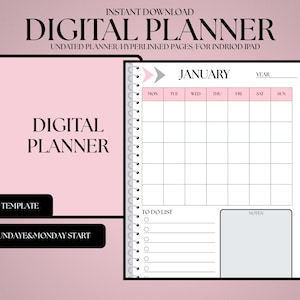 All-in-One Digital Planner 2025, 2026, 2027, Digital Planner, Digital Journal, Digital Goodnotes Template, Weekly, Daily Planner, Notability