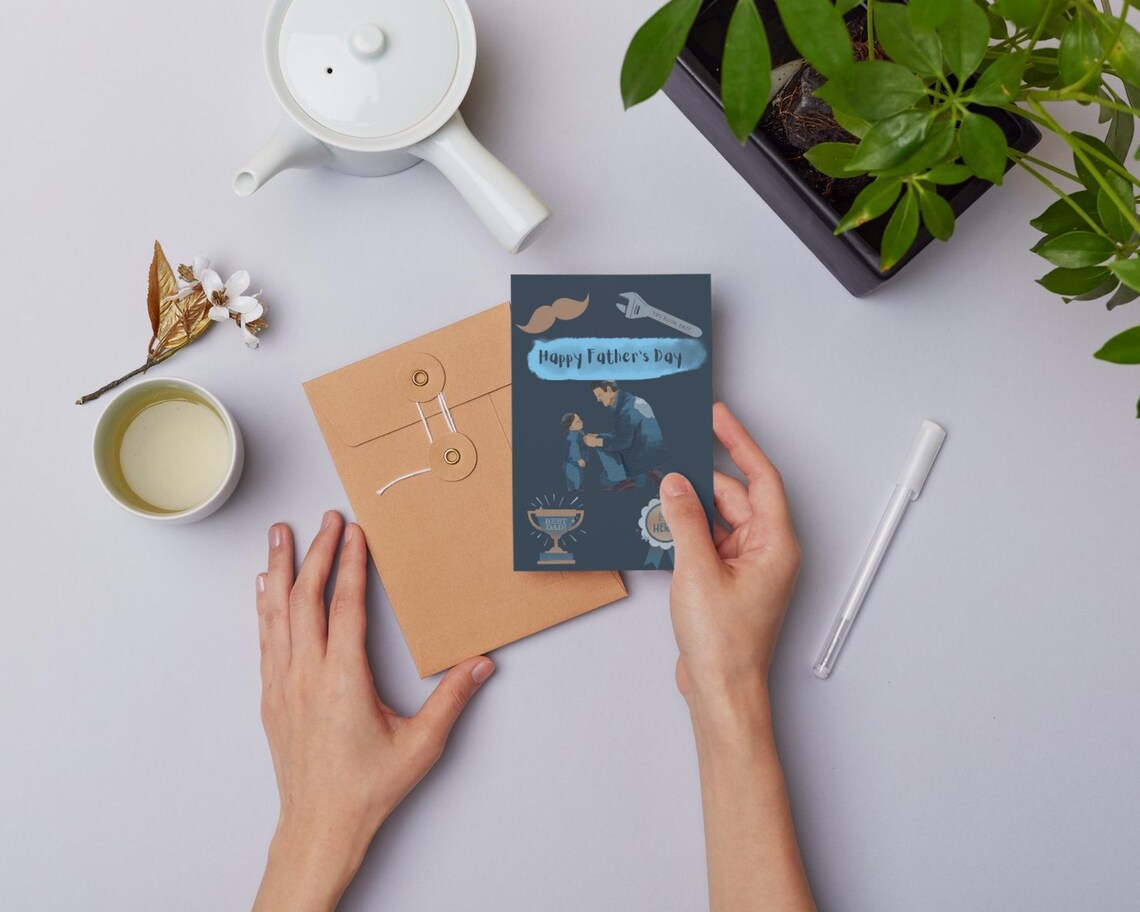 Printable Father's Day Card, Greeting Cards for Dad, Digital ...