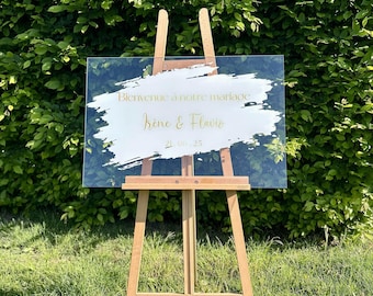 Plexiglass welcome sign