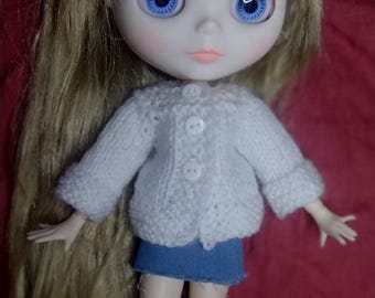 Knitted sweater for Blythe dolls