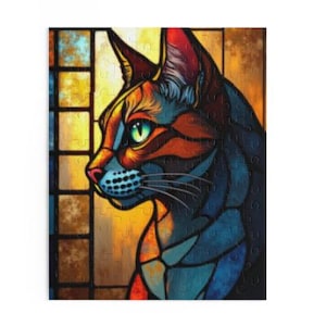 Stained Glass Cat Puzzle