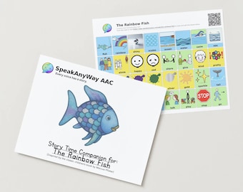 Rainbow Fish Story Time OC-bord: communicatie via logopedie (digitale download)
